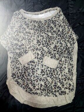 Maurices 3/4 Sleeve Cheetah Lightweight Sweater